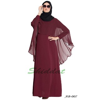 Cape abaya- Maroon